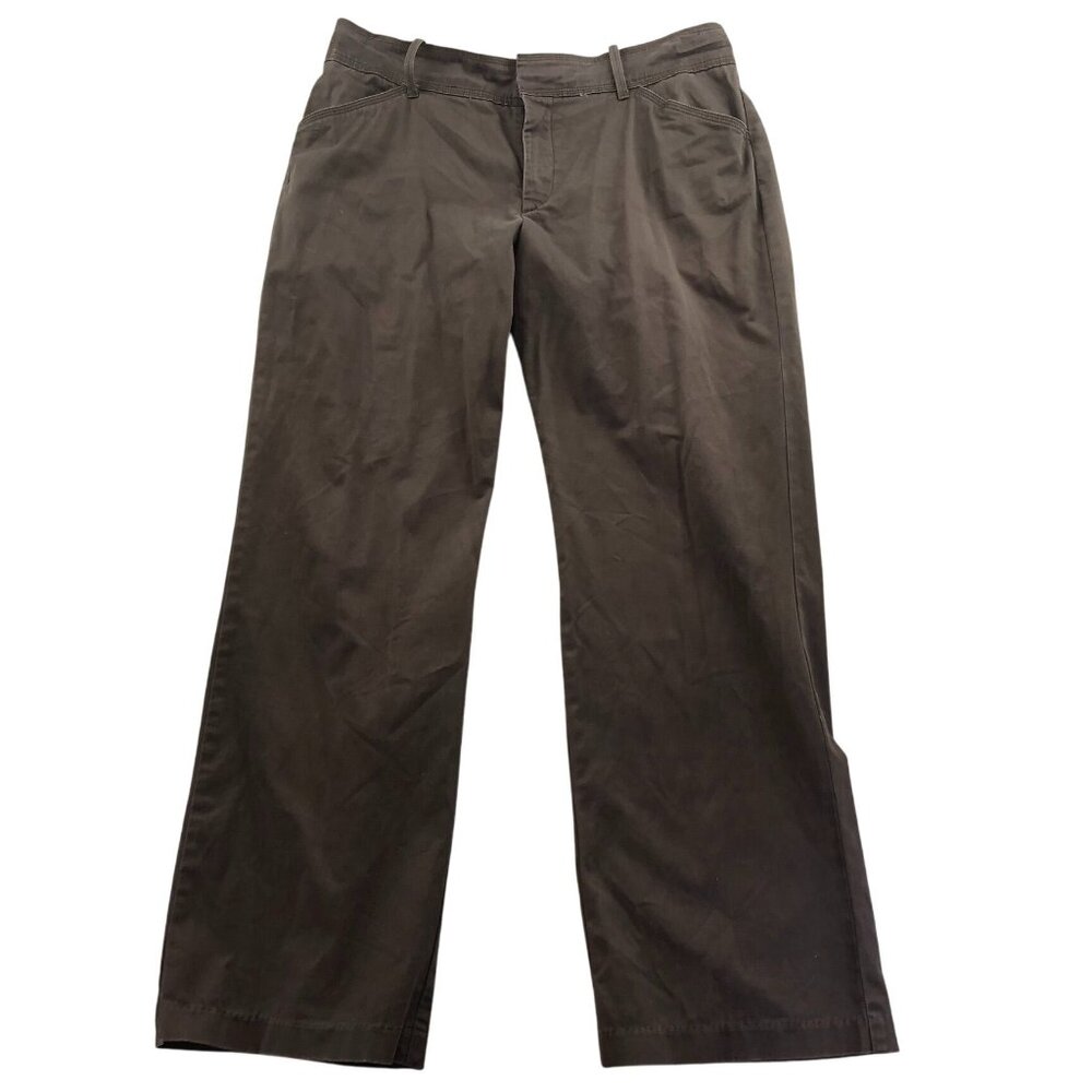 Lee Women's Pants Size 14 Medium Natural Straight Leg Just Below Waist Brown